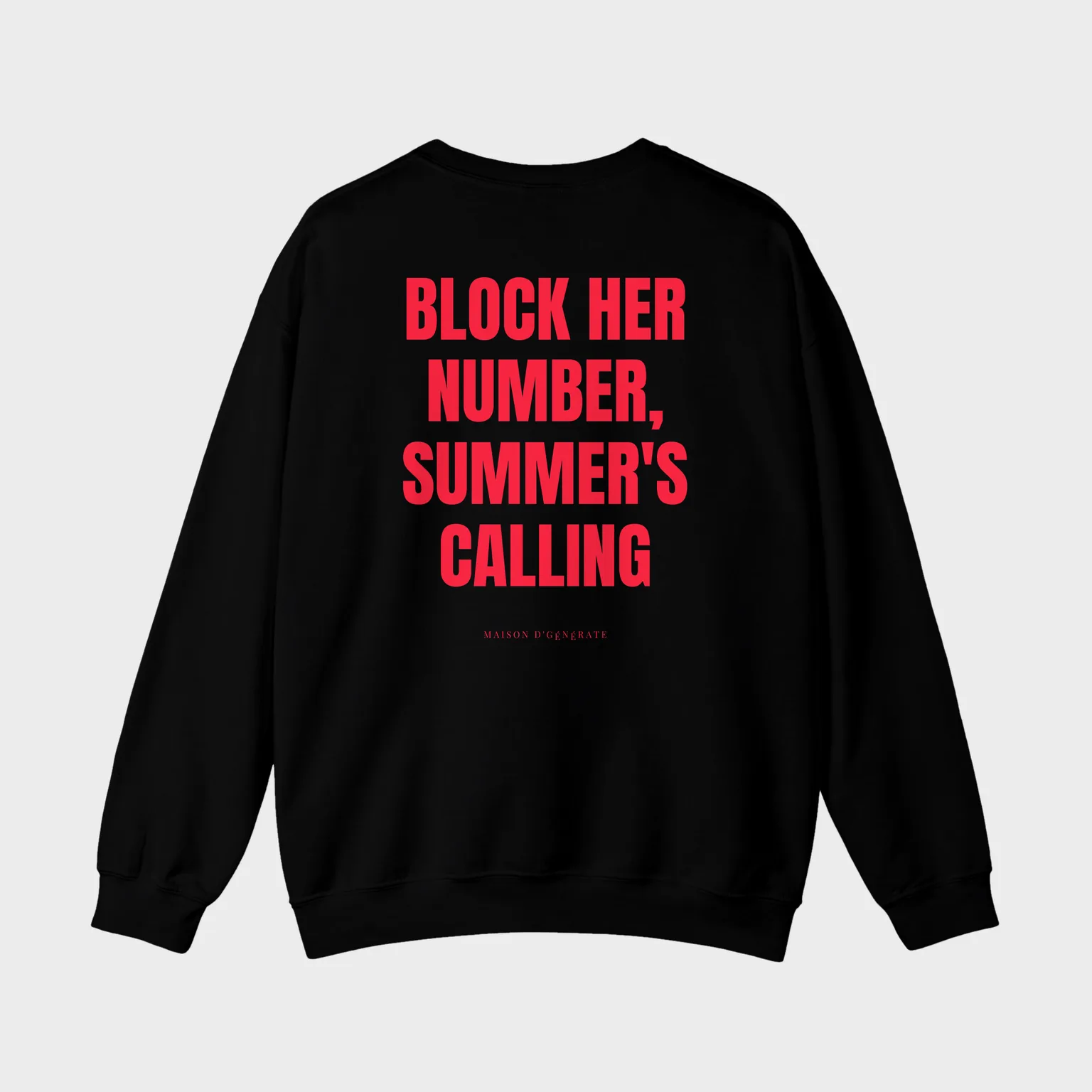 Block Her Number, Summer's Calling — full back print