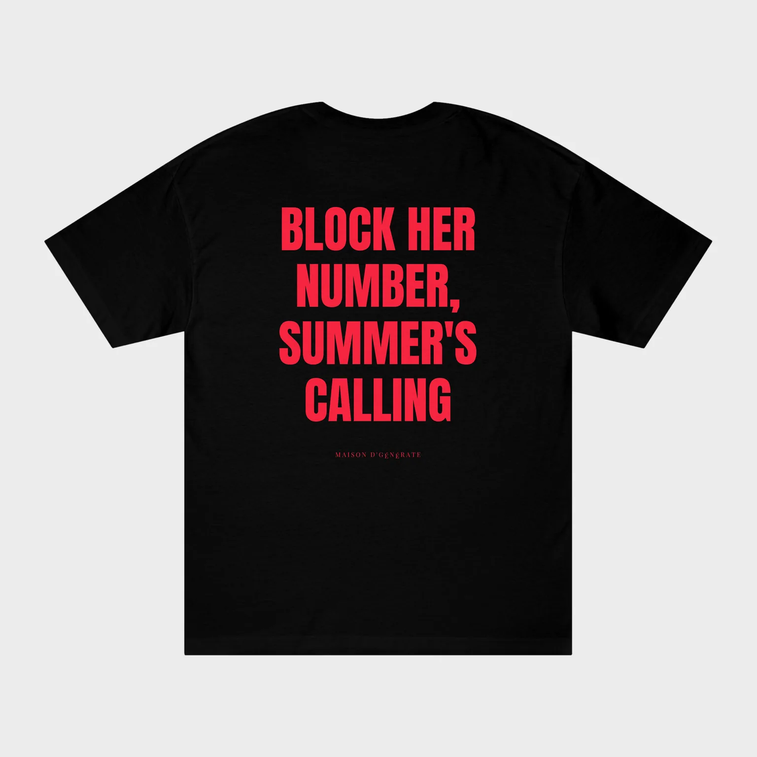 Block Her Number, Summer's Calling — full back print