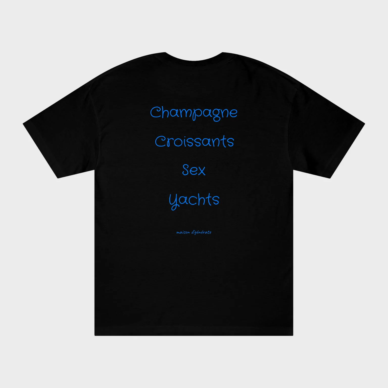 Champagne Croissants Sex Yachts — full back print