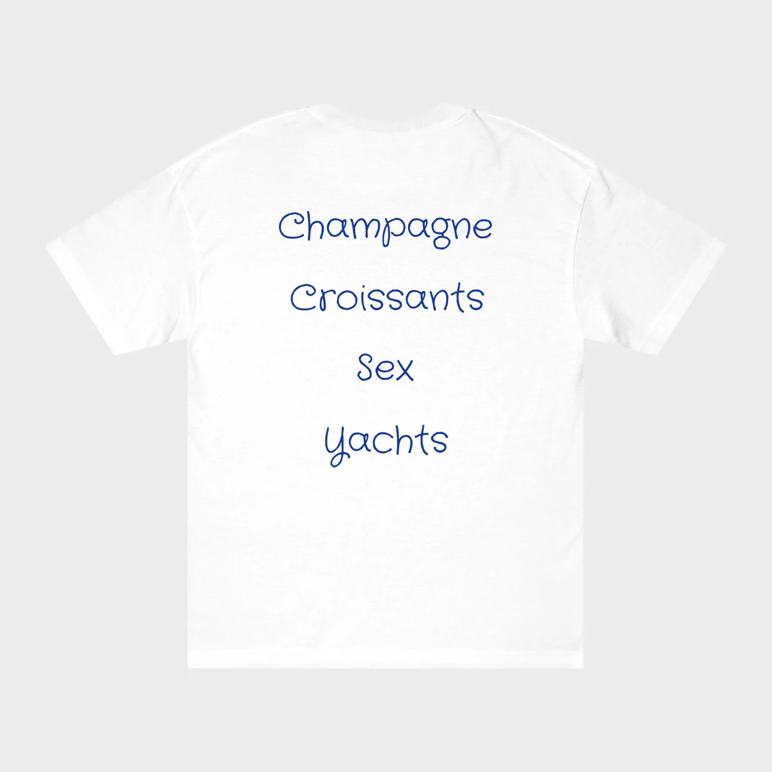 Champagne Croissants Sex Yachts — full back print