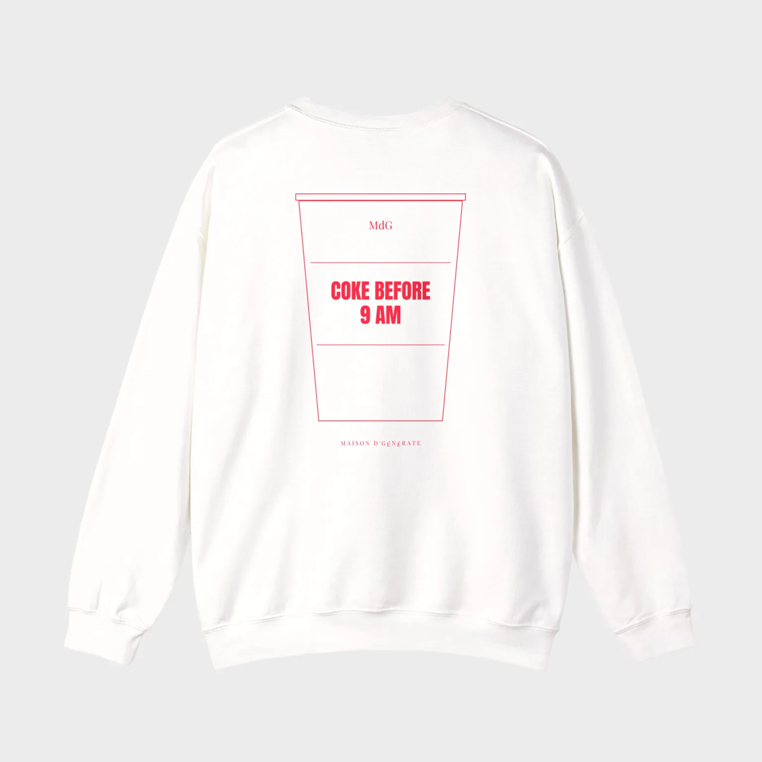 Coke Before 9 AM — full back print
