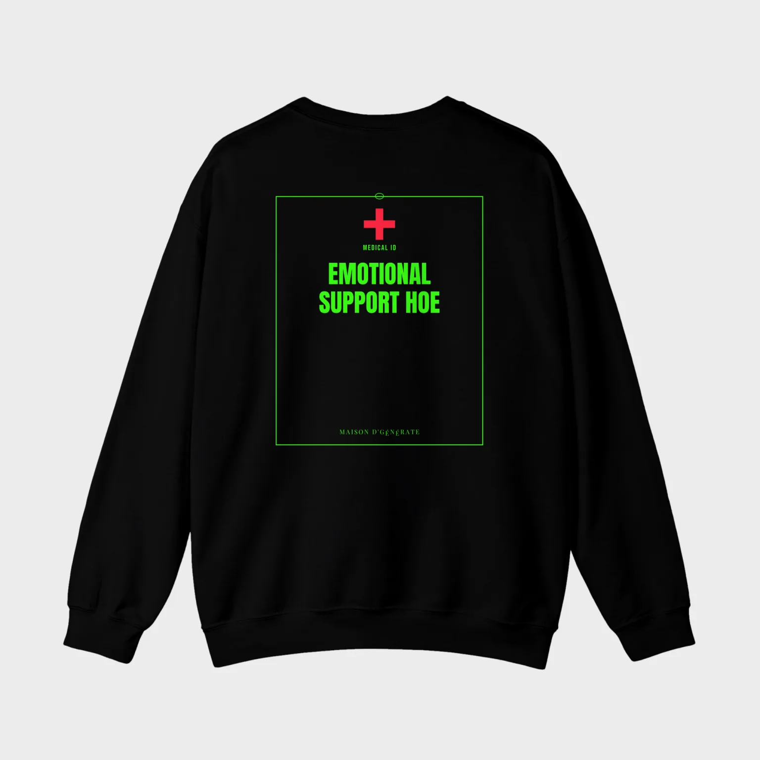 Emotional Support Hoe — full back print