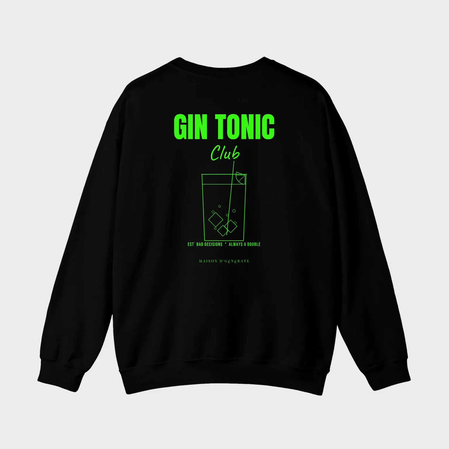 Gin Tonic Club — full back print