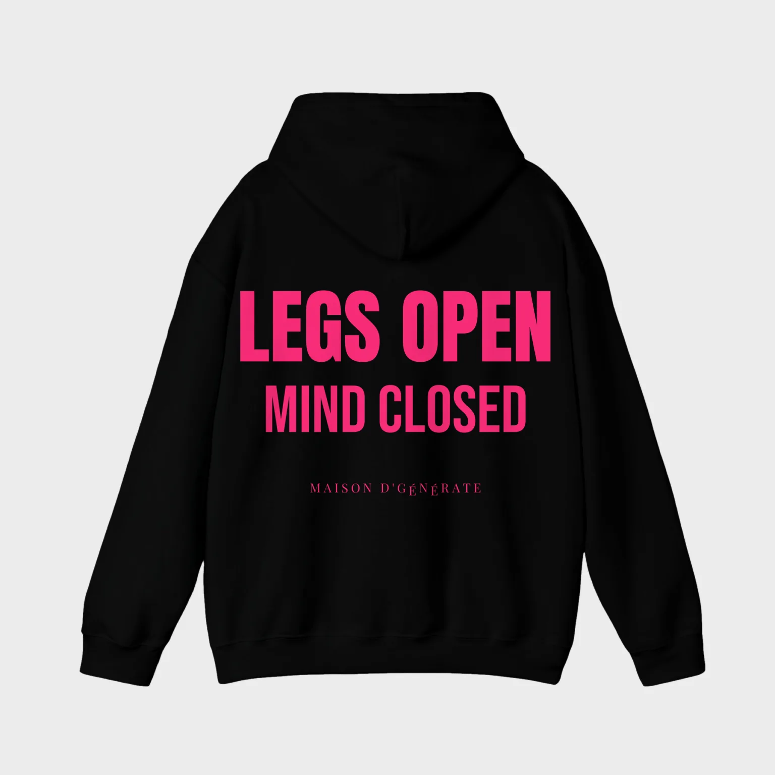 Legs Open, Mind Closed — full back print