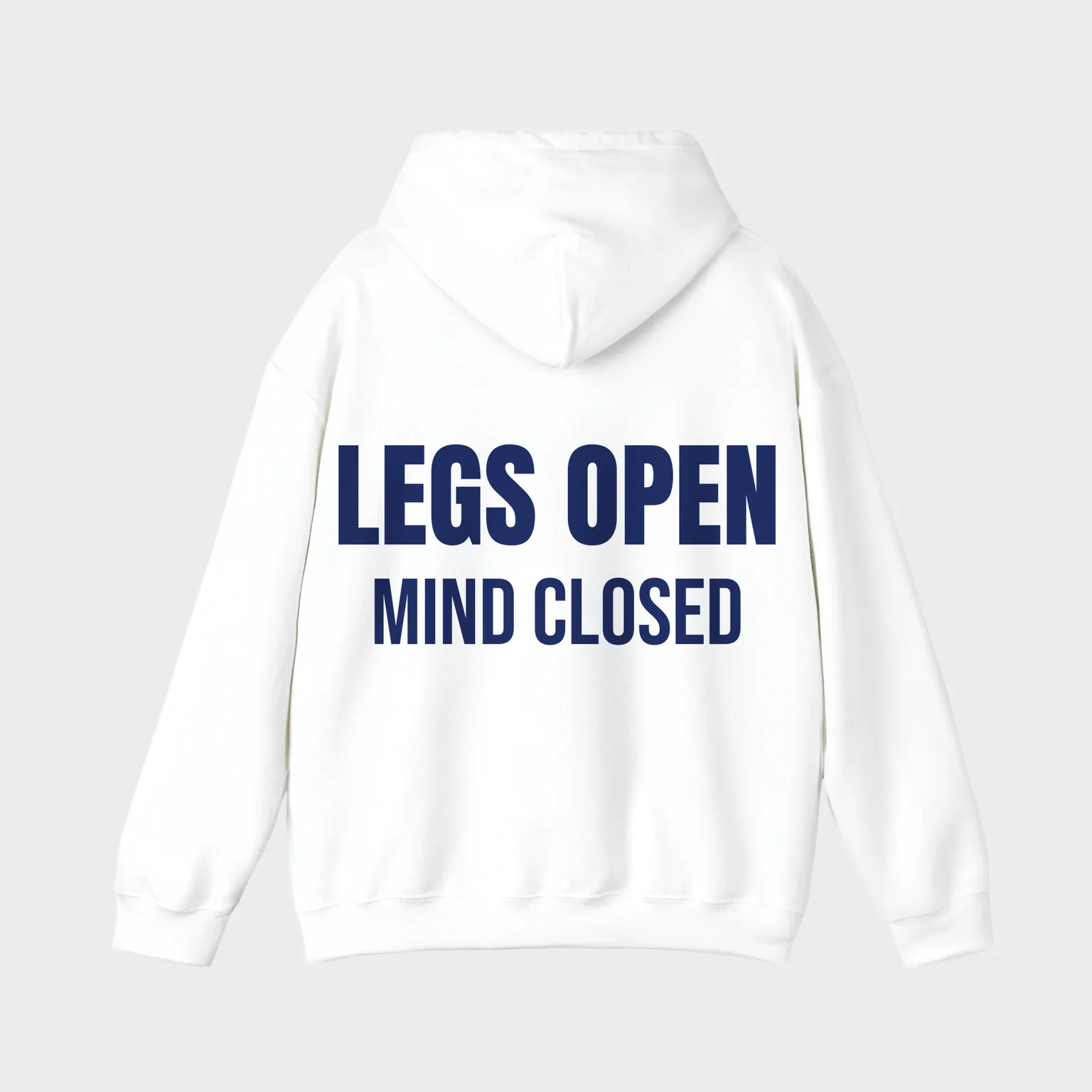 Legs Open, Mind Closed — full back print