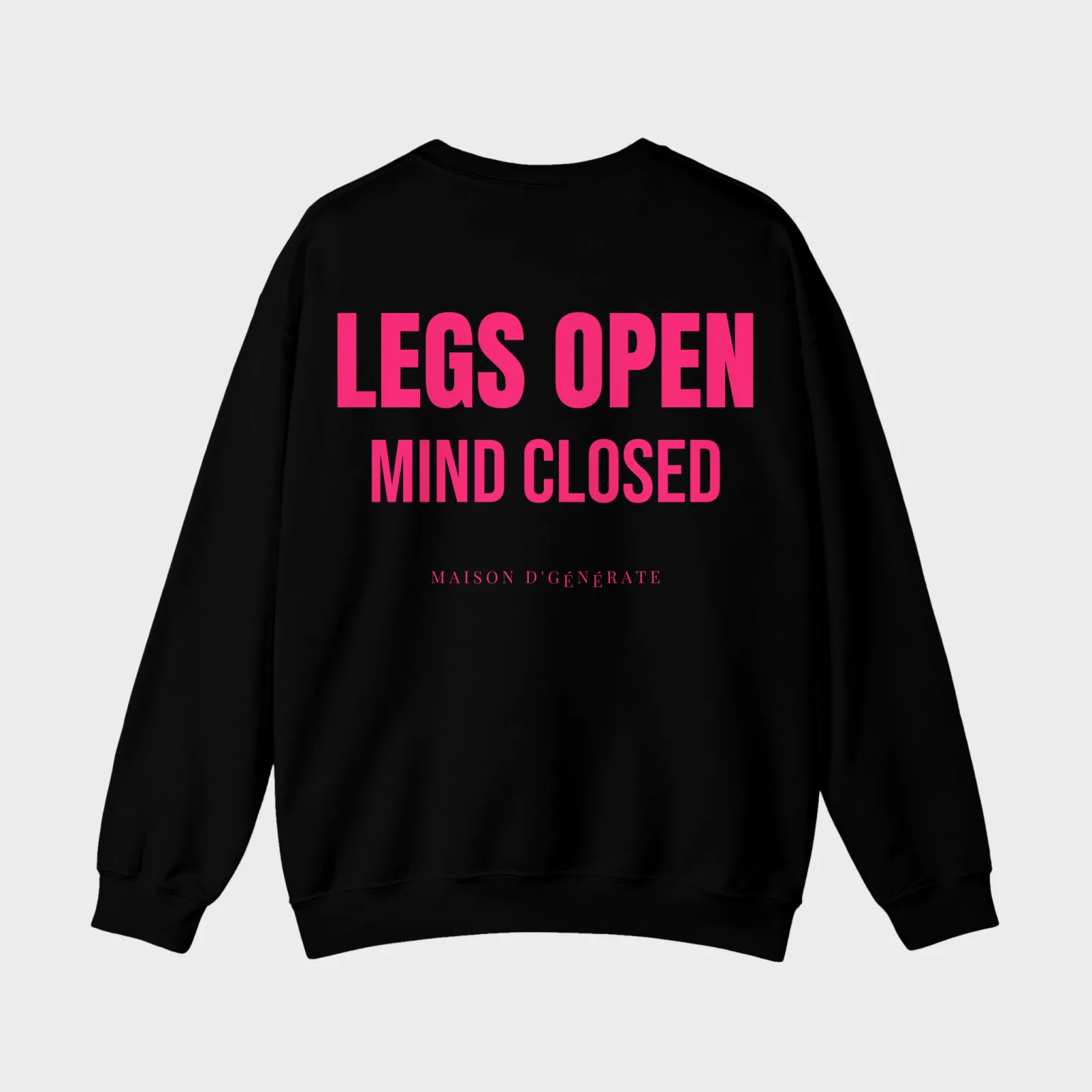 Legs Open, Mind Closed — full back print