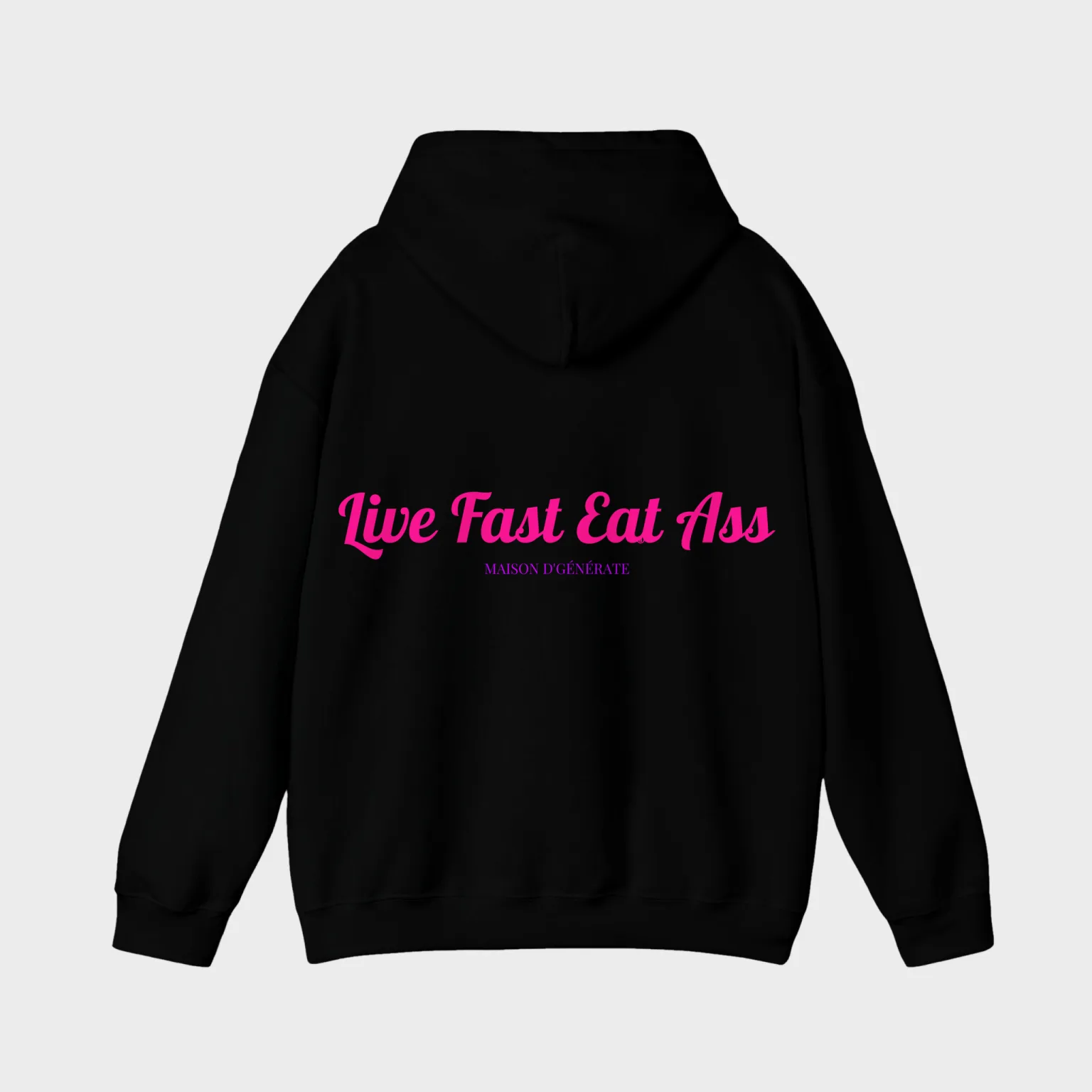Live Fast Eat Ass — full back print