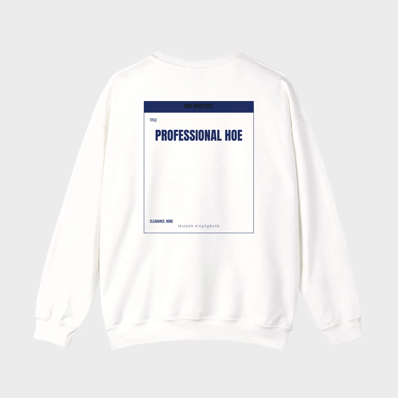 Professional Hoe — full back print