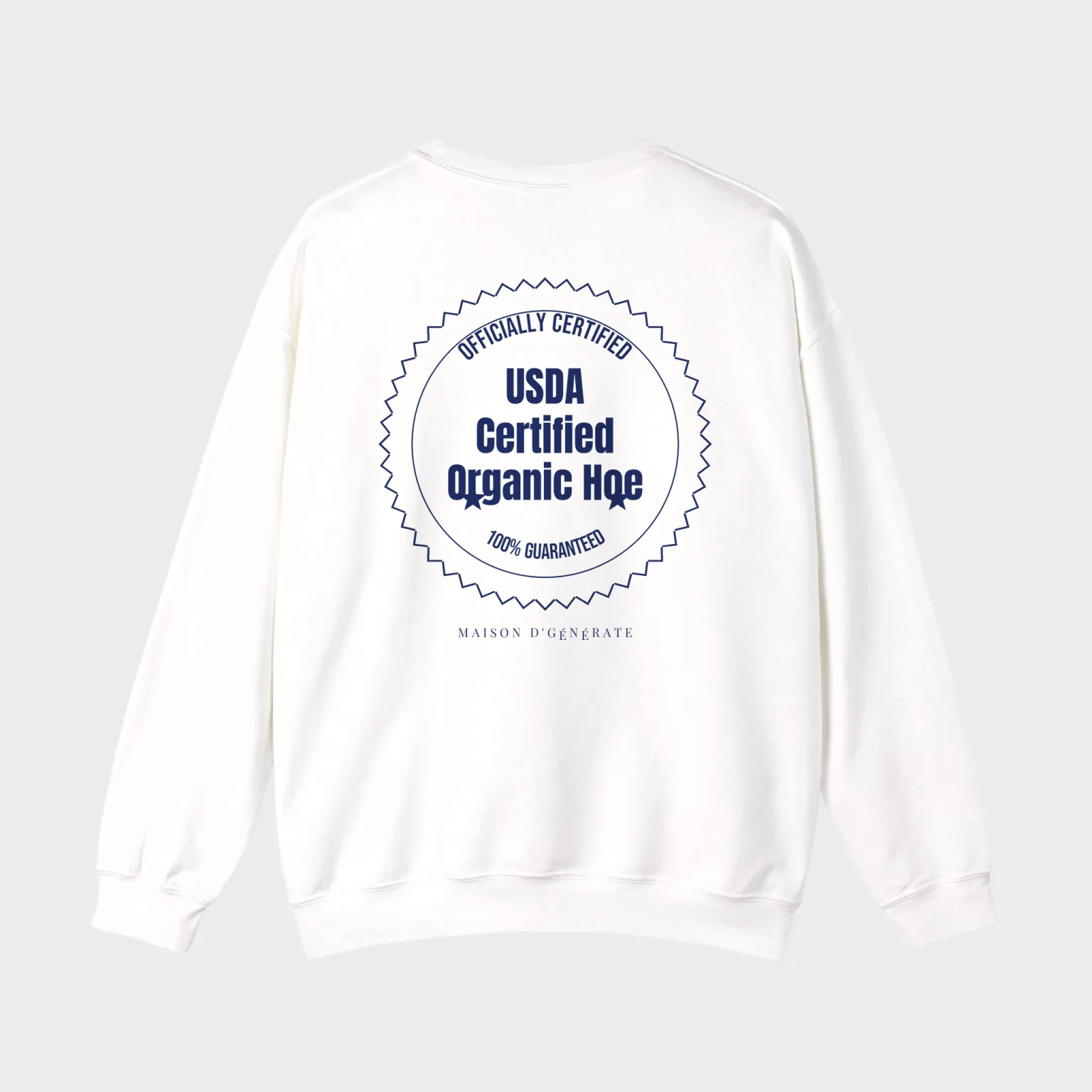 USDA Certified Organic Hoe — full back print