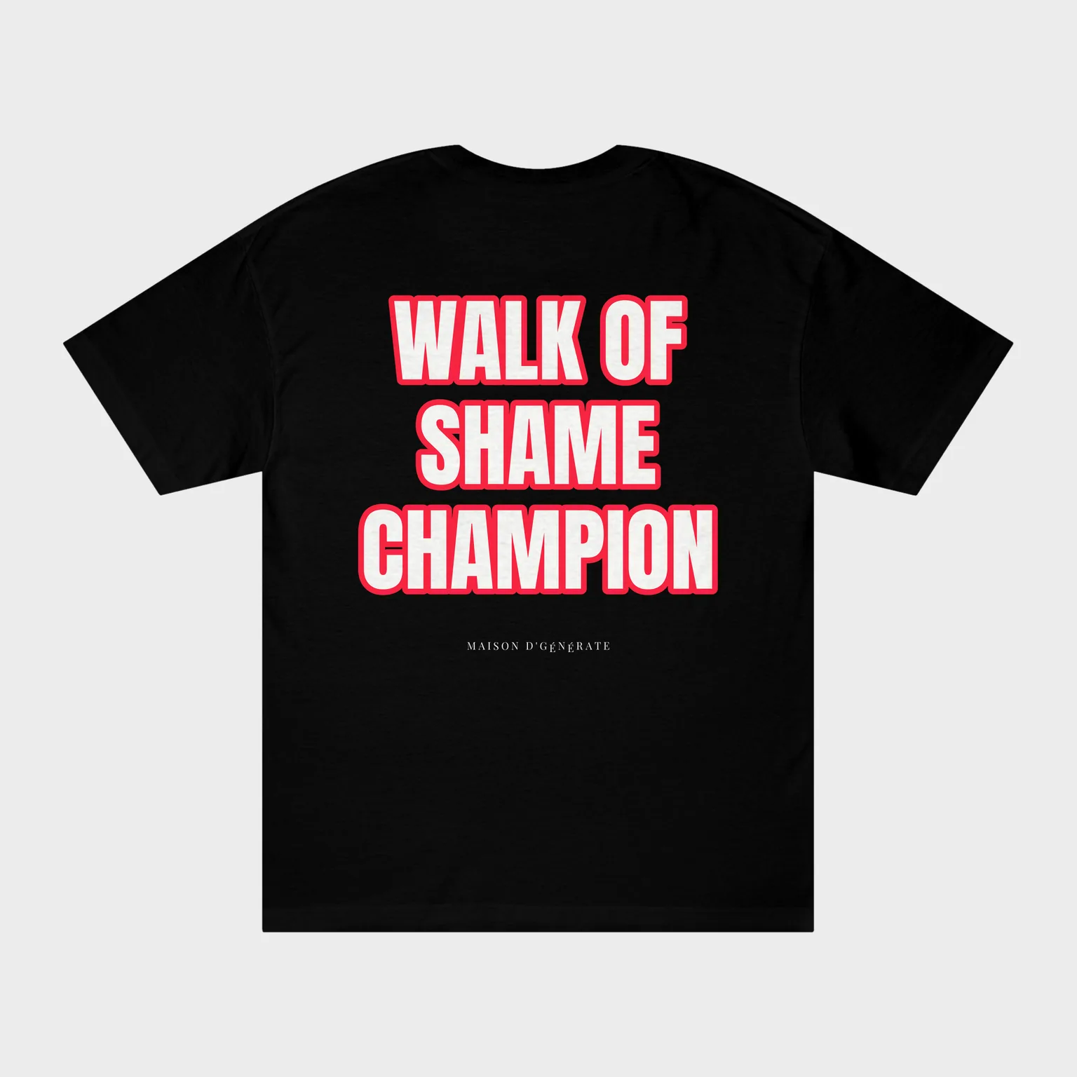Walk of Shame Champion — full back print