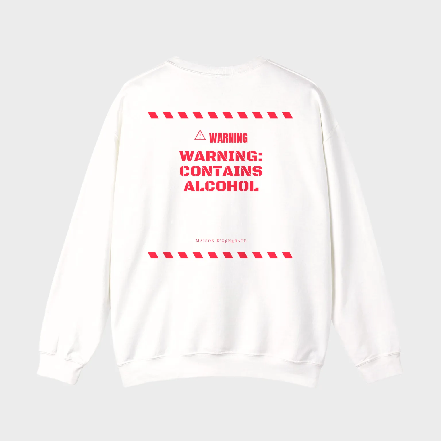 Warning: Contains Alcohol — full back print