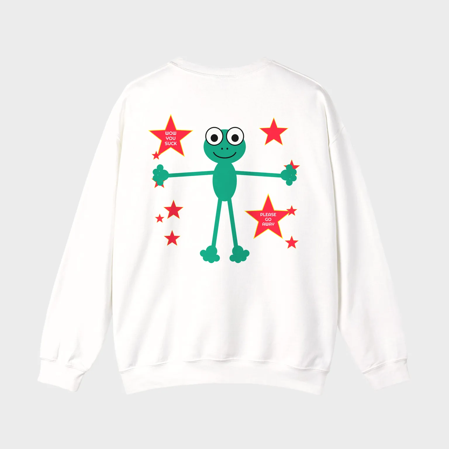 Wow You Suck, Please Go Away — full back print